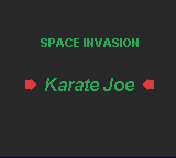 Space Invasion & Karate Joe (Europe) (Unl) Title Screen